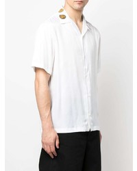 Мужская белая рубашка с коротким рукавом от VERSACE JEANS COUTURE