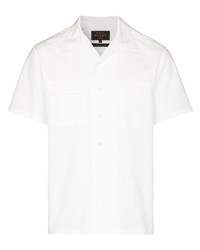 Мужская белая рубашка с коротким рукавом от Beams Plus