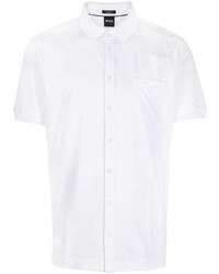 Мужская белая рубашка с коротким рукавом от BOSS