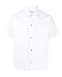 Мужская белая рубашка с коротким рукавом от Bottega Veneta