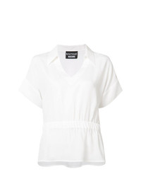 Женская белая рубашка с коротким рукавом от Boutique Moschino