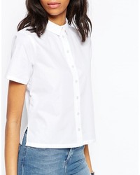 Женская белая рубашка с коротким рукавом от Asos