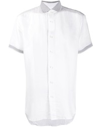 Мужская белая рубашка с коротким рукавом от Brioni