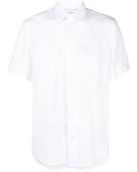 Мужская белая рубашка с коротким рукавом от Brunello Cucinelli
