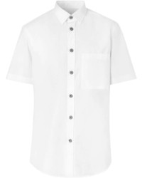 Мужская белая рубашка с коротким рукавом от Burberry