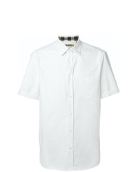 Мужская белая рубашка с коротким рукавом от Burberry