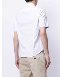 Мужская белая рубашка с коротким рукавом от BOSS