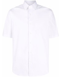 Мужская белая рубашка с коротким рукавом от Canali