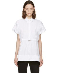 Женская белая рубашка с коротким рукавом от Christopher Kane