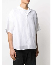 Мужская белая рубашка с коротким рукавом от DSQUARED2