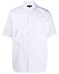 Мужская белая рубашка с коротким рукавом от Comme Des Garcons Homme Plus