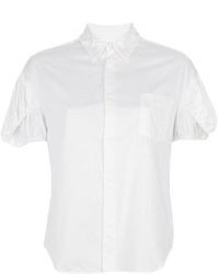 Женская белая рубашка с коротким рукавом от Comme des Garcons