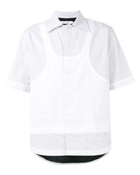 Мужская белая рубашка с коротким рукавом от Craig Green