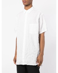 Мужская белая рубашка с коротким рукавом от Yohji Yamamoto