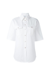 Женская белая рубашка с коротким рукавом от Daizy Shely