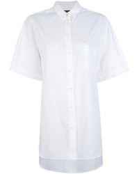Женская белая рубашка с коротким рукавом от Damir Doma