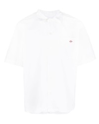 Мужская белая рубашка с коротким рукавом от Danton