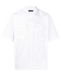 Мужская белая рубашка с коротким рукавом от Diesel