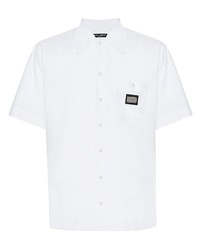 Мужская белая рубашка с коротким рукавом от Dolce & Gabbana