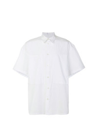 Мужская белая рубашка с коротким рукавом от E. Tautz