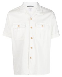 Мужская белая рубашка с коротким рукавом от Eleventy