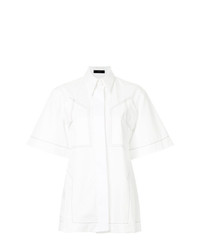Женская белая рубашка с коротким рукавом от Ellery