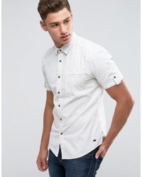 Мужская белая рубашка с коротким рукавом от Esprit