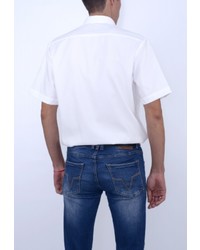 Мужская белая рубашка с коротким рукавом от Eterna