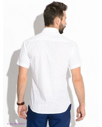 Мужская белая рубашка с коротким рукавом от Favourite