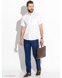 Мужская белая рубашка с коротким рукавом от Favourite