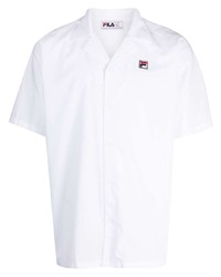 Мужская белая рубашка с коротким рукавом от Fila