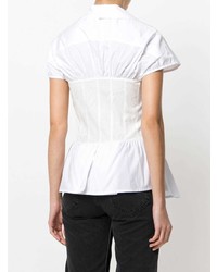 Женская белая рубашка с коротким рукавом от Aalto