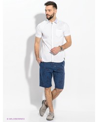 Мужская белая рубашка с коротким рукавом от Gaudi'