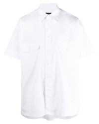 Мужская белая рубашка с коротким рукавом от Giorgio Armani