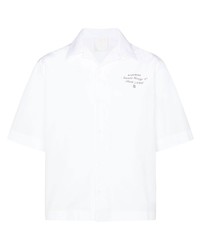 Мужская белая рубашка с коротким рукавом от Givenchy