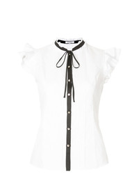 Женская белая рубашка с коротким рукавом от GUILD PRIME