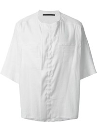 Мужская белая рубашка с коротким рукавом от Haider Ackermann