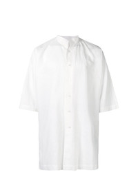 Мужская белая рубашка с коротким рукавом от Homme Plissé Issey Miyake