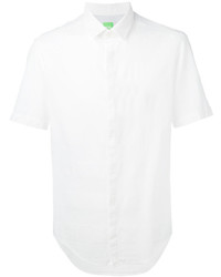 Мужская белая рубашка с коротким рукавом от Hugo Boss