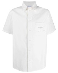 Мужская белая рубашка с коротким рукавом от Ih Nom Uh Nit