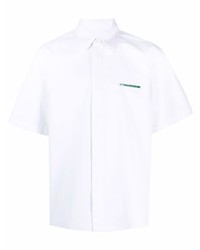 Мужская белая рубашка с коротким рукавом от Jil Sander