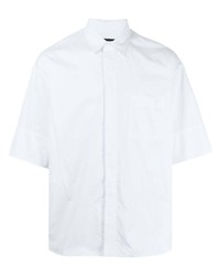 Мужская белая рубашка с коротким рукавом от Juun.J