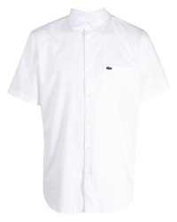 Мужская белая рубашка с коротким рукавом от Lacoste