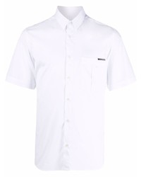 Мужская белая рубашка с коротким рукавом от Les Hommes