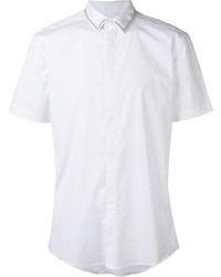 Мужская белая рубашка с коротким рукавом от Les Hommes