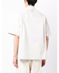 Мужская белая рубашка с коротким рукавом от Wooyoungmi