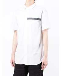 Мужская белая рубашка с коротким рукавом от Armani Exchange