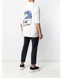 Мужская белая рубашка с коротким рукавом от M1992