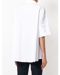 Женская белая рубашка с коротким рукавом от Mantu