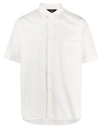 Мужская белая рубашка с коротким рукавом от Maison Flaneur